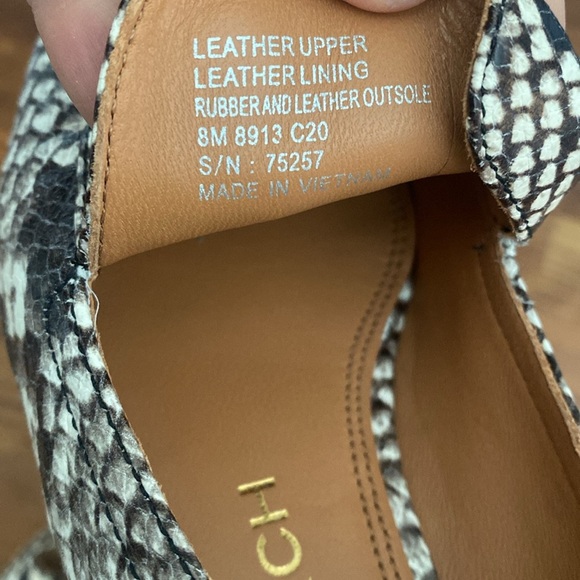 Tory Burch Kira Elastic Heel Snake Python Print Loafers Flats Shoes 8 - Picture 7 of 9